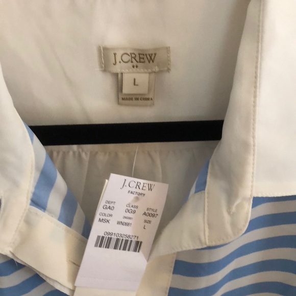 J. Crew semi-sheer blouse size L - Picture 3 of 4